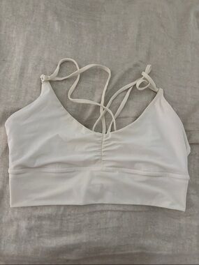 Lululemon White Strappy Sports Bikini top sz 6